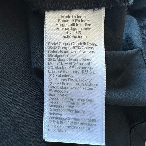 J Crew Factory Bow Strap Knit Mixy Dress Small Black Bow Shoulder - Picture 9 of 9